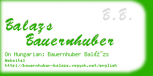 balazs bauernhuber business card